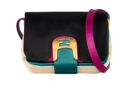 Crossbody, Satin, Black/Pink/Blue, 128-2370, 2*